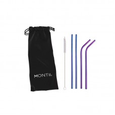 Montiico: Straws - Stainless Steel Straw Set (4 Pieces) (Indonesia Only)