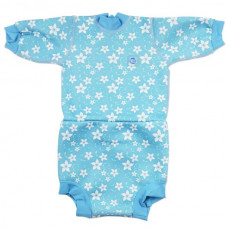 Splashabout: Happy Nappy Wetsuit Blue Blossom - M 3-8mth (Indonesia Only)